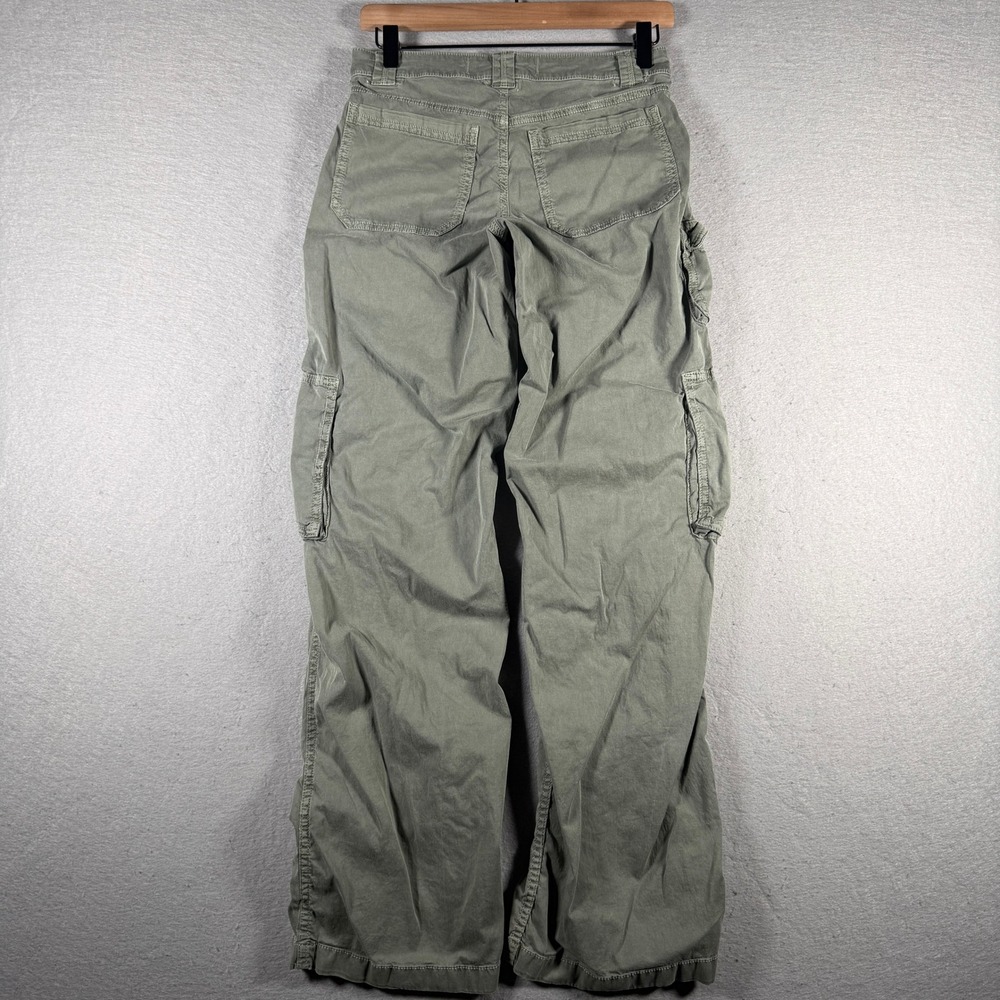 Hollister Womens Low Rise Baggy Cargo Pants Olive Green w23L 000L Y2K Utility - Picture 2 of 14